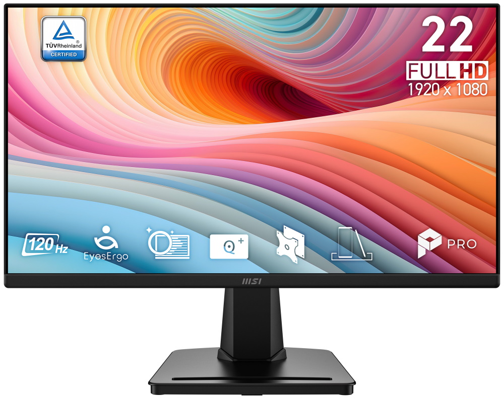MSI PRO MP225 E12VL/ 21,5"/ 1920x1080/ VA/ 4ms/ 120Hz/ 300cd/m2/ 4000:1/ HDMI/ VESA/ černý