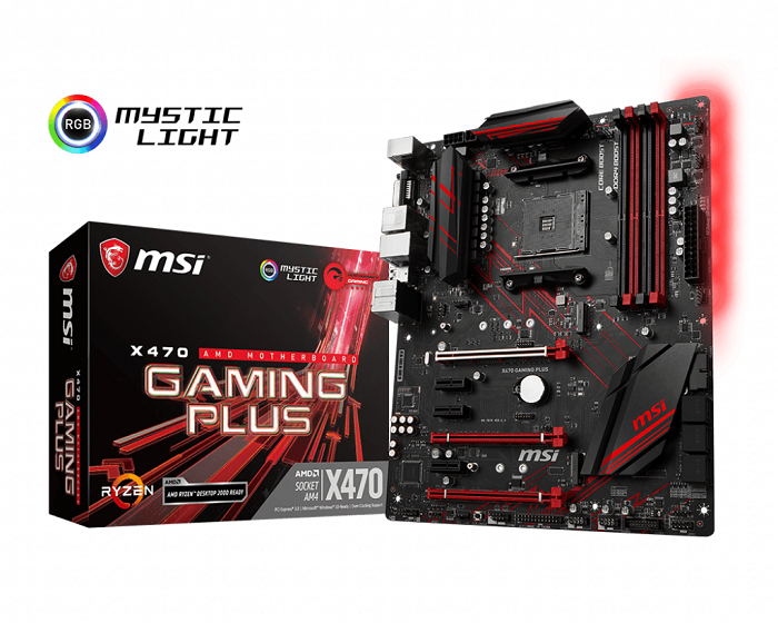 MSI X470 GAMING PLUS MAX / AM4 / 4x DDR4 DIMM / 2x M.2 / DVI-D / HDMI / ATX