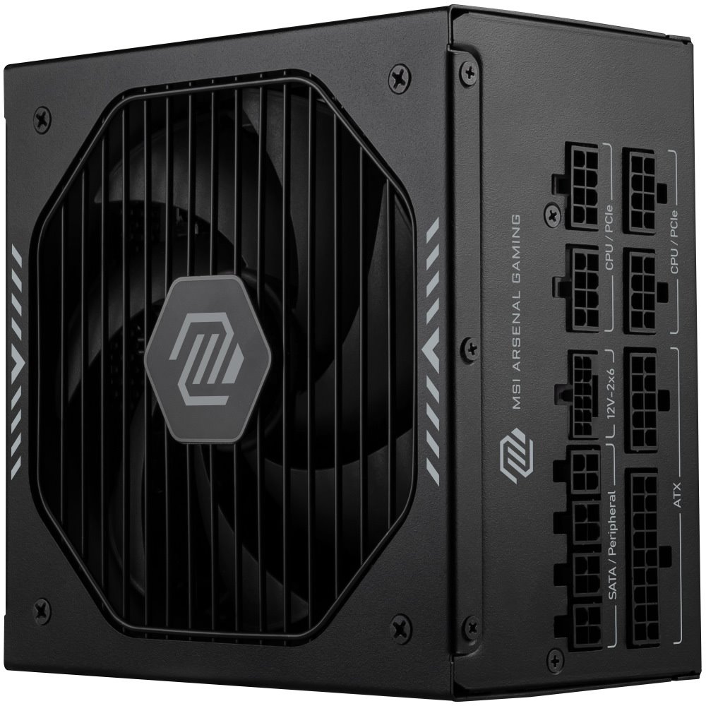 MSI zdroj MAG A1000GLS PCIE5/ 1000W/ ATX3.1/ akt. PFC/ 7 let celk. záruka/ 135mm fan/ modulární kabeláž/ 80PLUS Gold