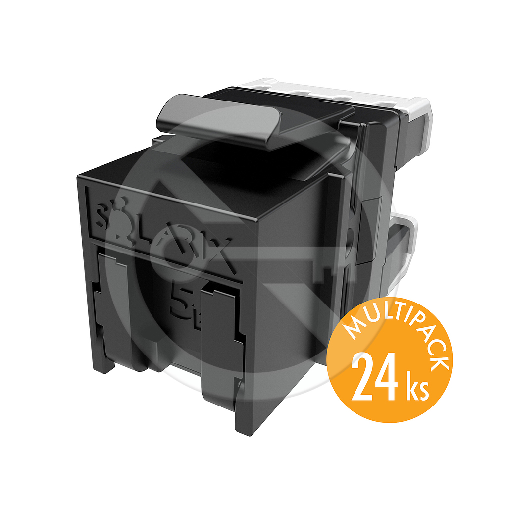 MULTIPACK 24 Keystone Solarix CAT5E UTP RJ45 černý pro kleště SXKJ-5E-UTP-BK-NA