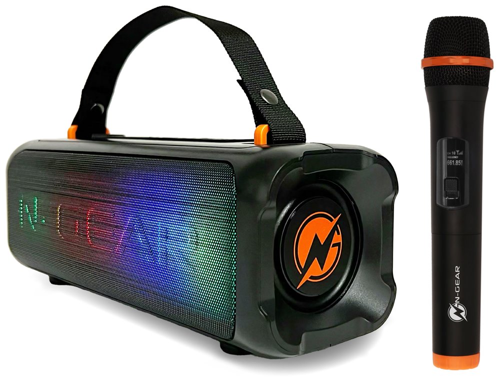 N-GEAR PARTY LET'S GO PARTY SPEAKER BLAZOOKA 703 / BT/ 100W/ USB/Disco LED/ MIC / černý BLAZOOKA703
