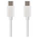 Nabíjací a dátový kábel USB-C 2.0 / USB-C 2.0, 1 m, biely 8592920118436