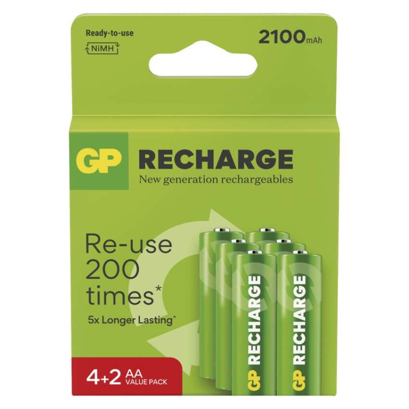 Nabíjacia batéria GP Recharge 2100 AA (HR6) 6 ks 4891199234668