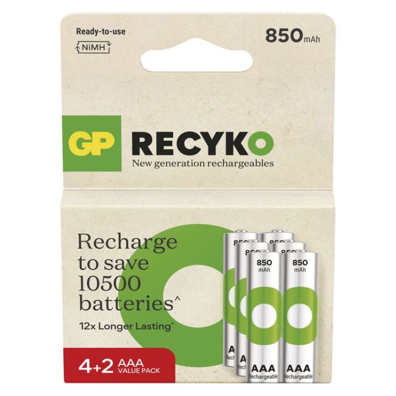 Nabíjacia batéria GP ReCyko 850 (AAA) 6 ks 4891199234699