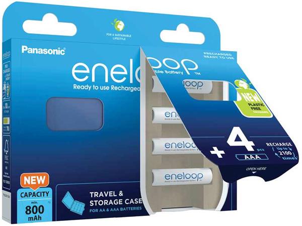Nabíjecí baterie AAA Panasonic Eneloop N 800mAh Ni-MH 4ks Blistr + CASE SPPA-03-EN800-4CASEN