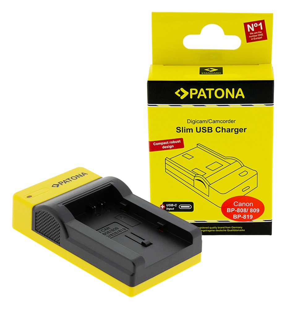 Nabíječka Foto Canon BP-808/820/827/828 slim,USB PT151589
