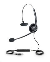 Náhlavná súprava Yealink UH33, konektory 3.5 mm jack - USB