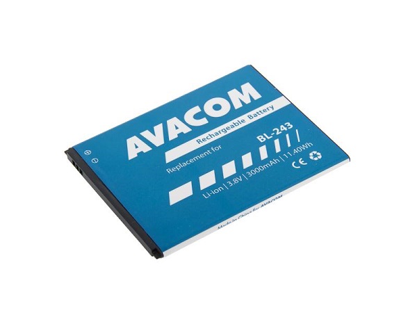 Náhradní baterie AVACOM Baterie do mobilu Lenovo A7000 Li-Ion 3,8V 3000mAh (náhrada BL243) GSLE-BL243-3000