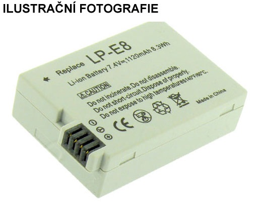 Náhradní baterie AVACOM Canon LP-E8 Li-Ion 7.2V 1120mAh 8.1Wh DICA-LPE8-055N2