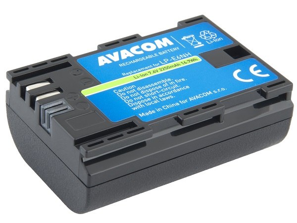 Náhradní baterie AVACOM Canon NB-6L Li-Ion 3.7V 1100mAh 4.1Wh DICA-LPE6NH-B2250