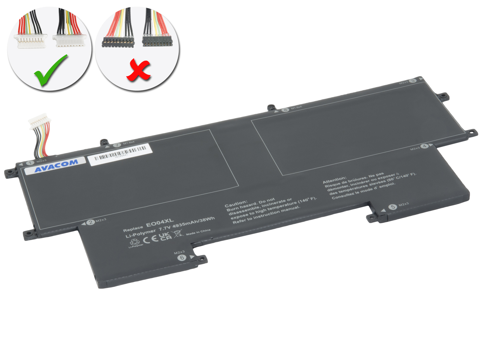 Náhradní baterie Avacom HP EliteBook Folio G1 EO04XL Li-Pol 7,7V 4935mAh 38Wh NOHP-EO04XL-53P