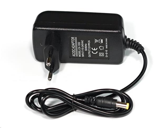 Napájecí adaptér 230V AC, 12V-24W (2A), jack 5,5mm x 2,1mm AD1224