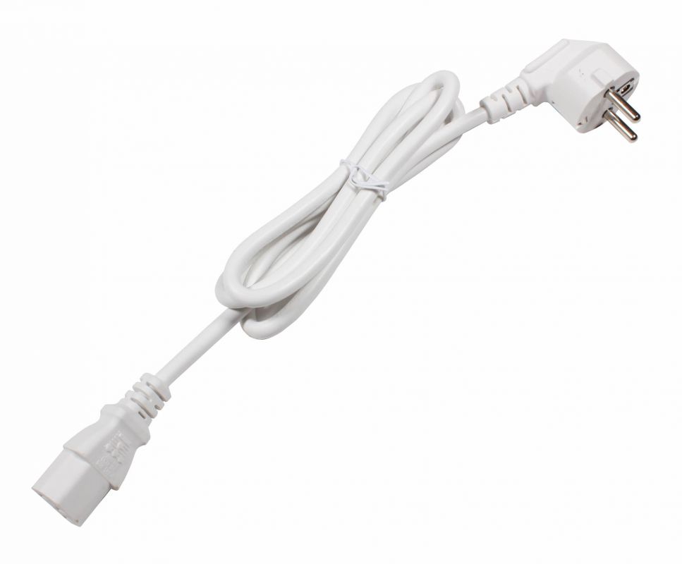 Napájecí kabel - EU vidlice / konektor IEC C13 - bílý 8596220009227