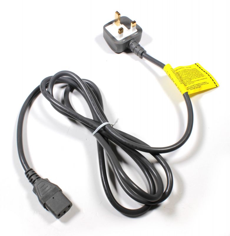 Napájecí kabel - UK vidlice BS1363 (Type G) / konektor IEC C13 - šedý 8596220007261