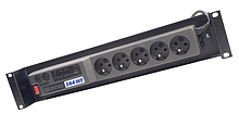 Napajeci panel ACAR A-504, 3m ,5 pozic, přep.ochrana, vana do 19" racku ACAR-A-504-V