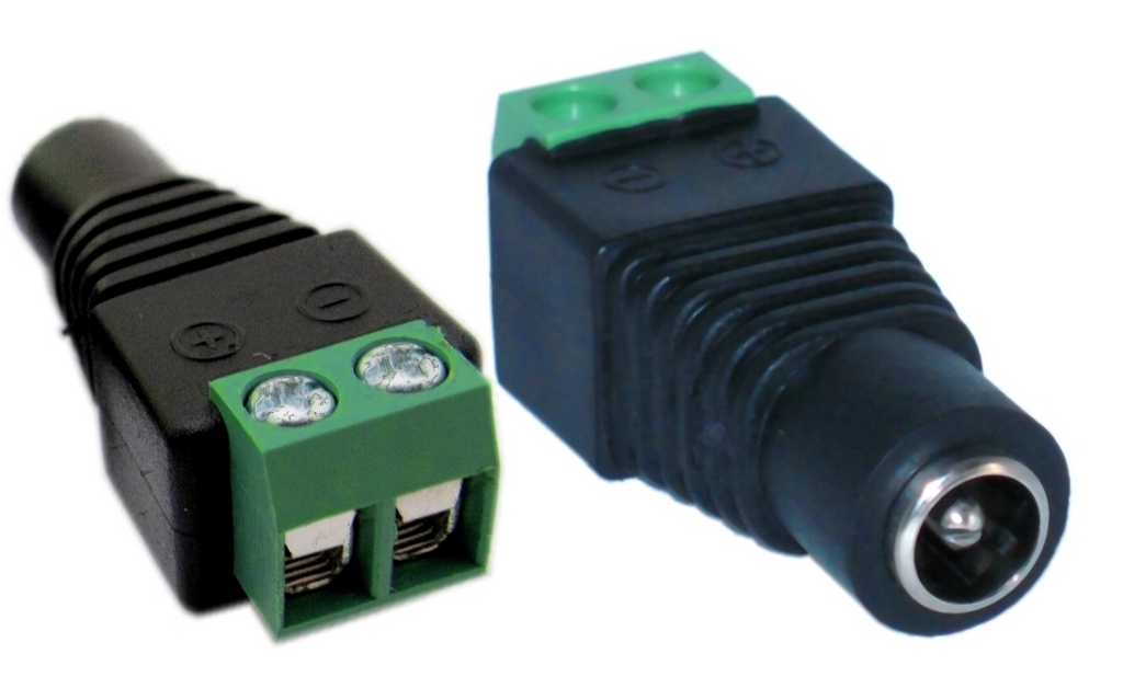 Napájecí redukce 5,5x2,1mm samice na dva dráty, balun