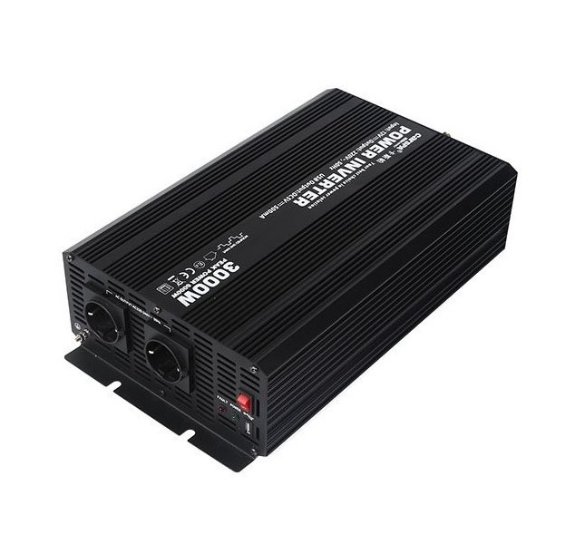 Napäťový menič Carspa CAR3KU-24 24V/230V + USB 3000W, modifikovaná sinus