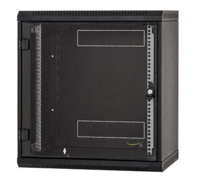 Nástěnný rack RUA 9U/600mm odn.boč.+perf.dv.černý RUA-09-LS6-CAX-A1