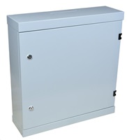 Nástěnný rozvaděč vertikální 19" 2U+4U, hloubka 15,5cm, šedý, antivandal = vyrobeno ze silného 1,2mm plech LMB-2/4U-155G