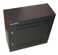 Nástěnný rozvaděč vertikální 19" 2U+4U, hloubka 20cm, dva zámky, černý WER-542055U4-BL