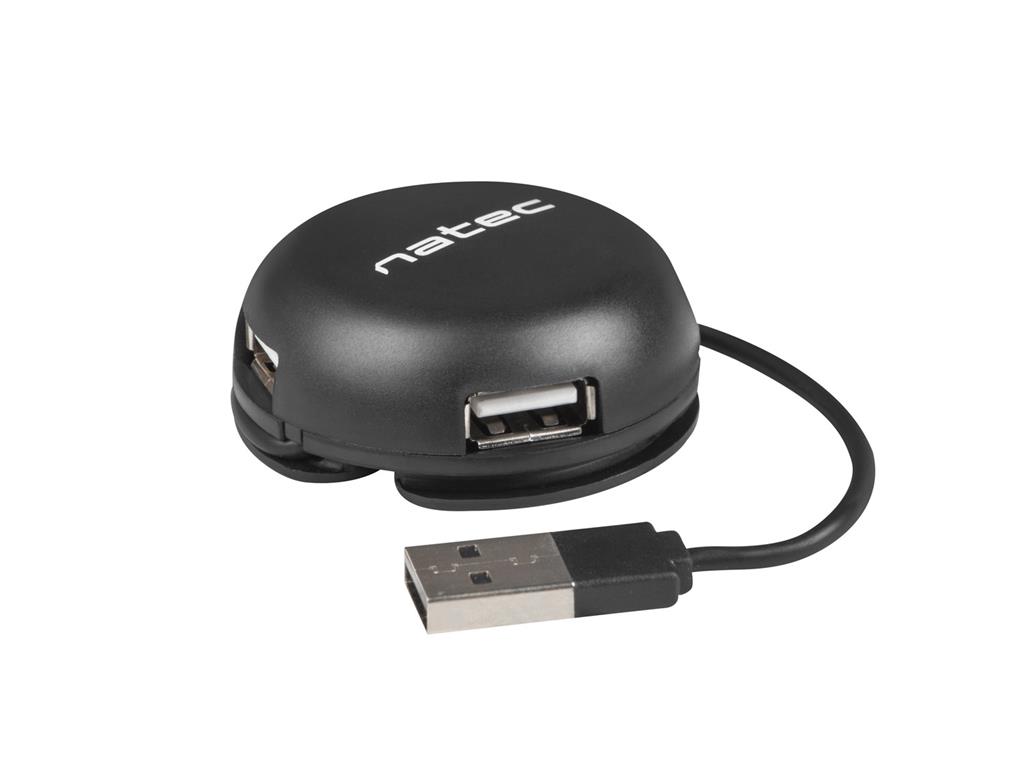 Natec Hub USB 2.0 BUMBLEBEE 4-ports, Black NHU-1330