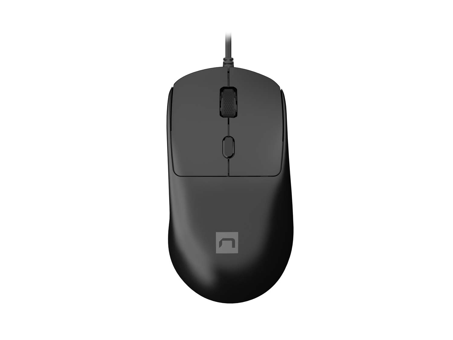 Natec laserová myš HAWK 2/Kancelářská/Laserová/2 400 DPI/Drátové USB-A/Černá NMY-2387