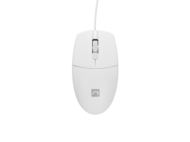 Natec RUFF 2/Kancelářská/Optická/Drátová USB/Bílá