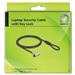 Navilock Bezpečnostní kabel laptopu se zámkem na klíč pro slot HP Nano 1,80 m, černý 20678