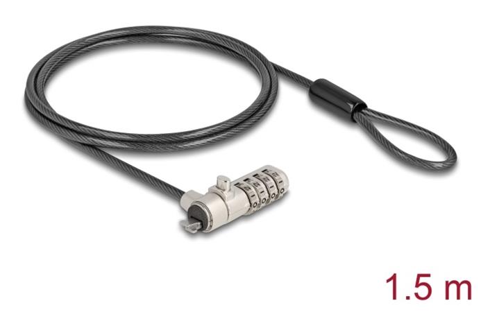 Navilock Kabel na zabezpečení laptopu s kombinačním zámkem na slot HP Nano - lanko z uhlíkové oceli 20967