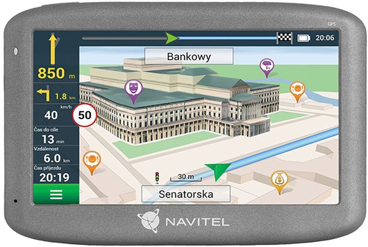 Navitel GPS navigace E505 + magnetický držák GPSNAVIE505M