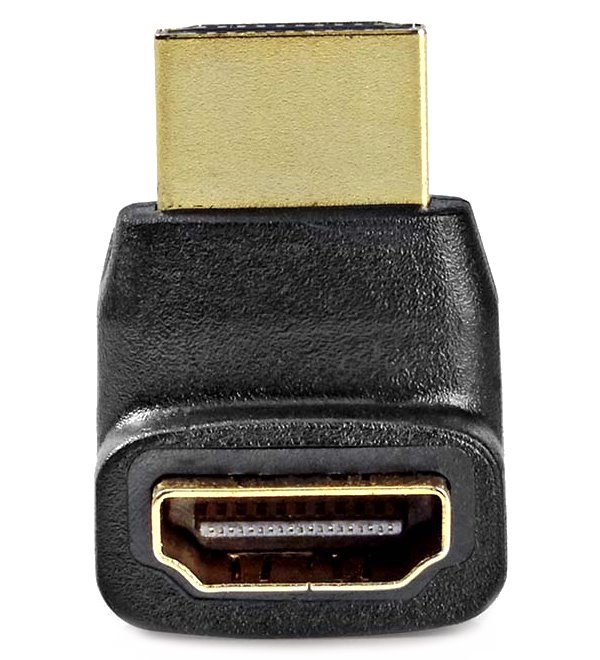NEDIS adaptér HDMI/ konektor HDMI – zásuvka HDMI/ úhlový 270°/ černý CVGB34902BK