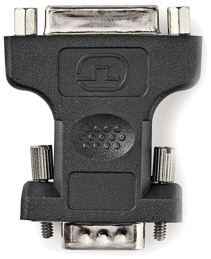 NEDIS adaptér VGA - DVI/ zástrčka VGA - 24+5pinová zásuvka DVI-I/ blistr/ černý