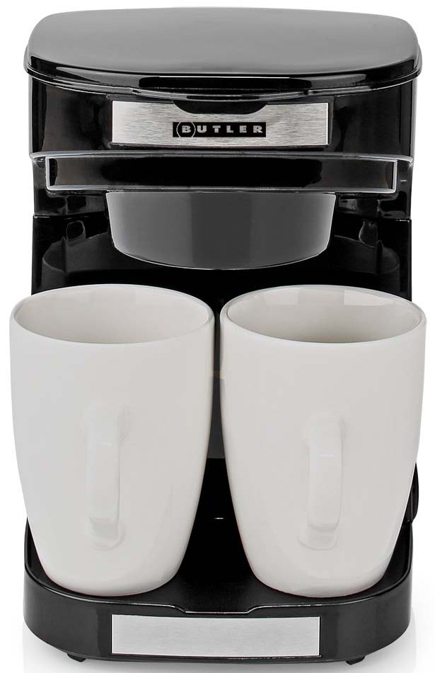 NEDIS Butler kávovar/ na dva šálky/ kapacita 0,25 l/ automatické vypnutí/ černý 16100129