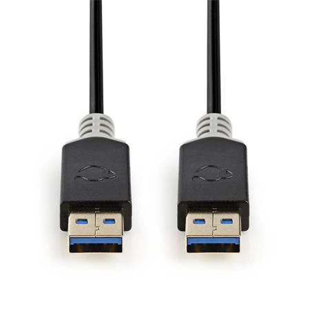 Nedis CCBW61000AT20 - USB 3.0 Kabel | A Zástrčka - A Zástrčka | 2 m | Antracit