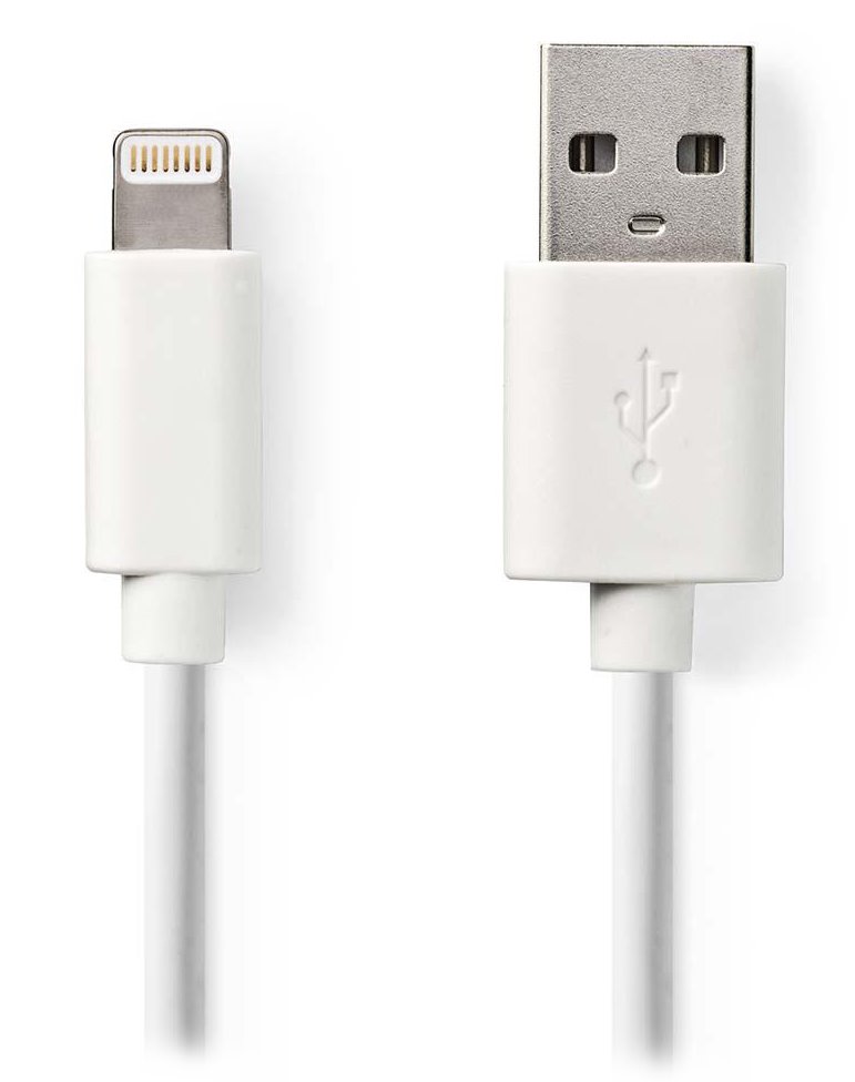Nedis CCGB39300WT10 - Synchronizační a nabíjecí kabel | Apple Lightning - USB A Zástrčka | 1 m | Bílá barva