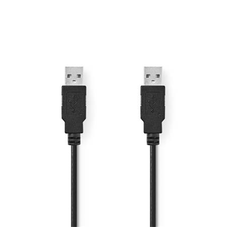 Nedis CCGB60000BK20 - USB 2.0 kabel | A Zástrčka - A Zástrčka | 2 m | Černá barva