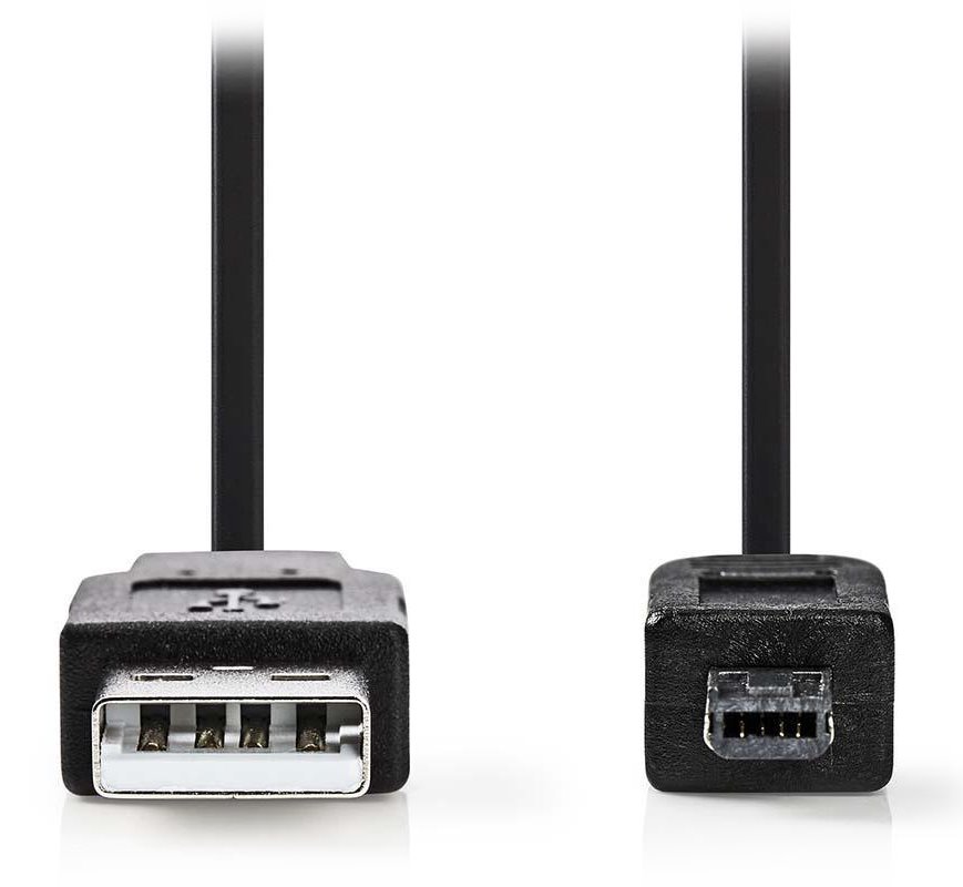 Nedis CCGP60200BK20 - USB 2.0 kabel | A Zástrčka - Hirose Mini 4-pin Zástrčka | 2 m | Černá barva