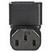 Nedis CEGB1190BK - Rozšíření Plug | IEC-320-C13 | IEC-320-C14 | Úhlový 90° | Poniklované | PVC | Černá |