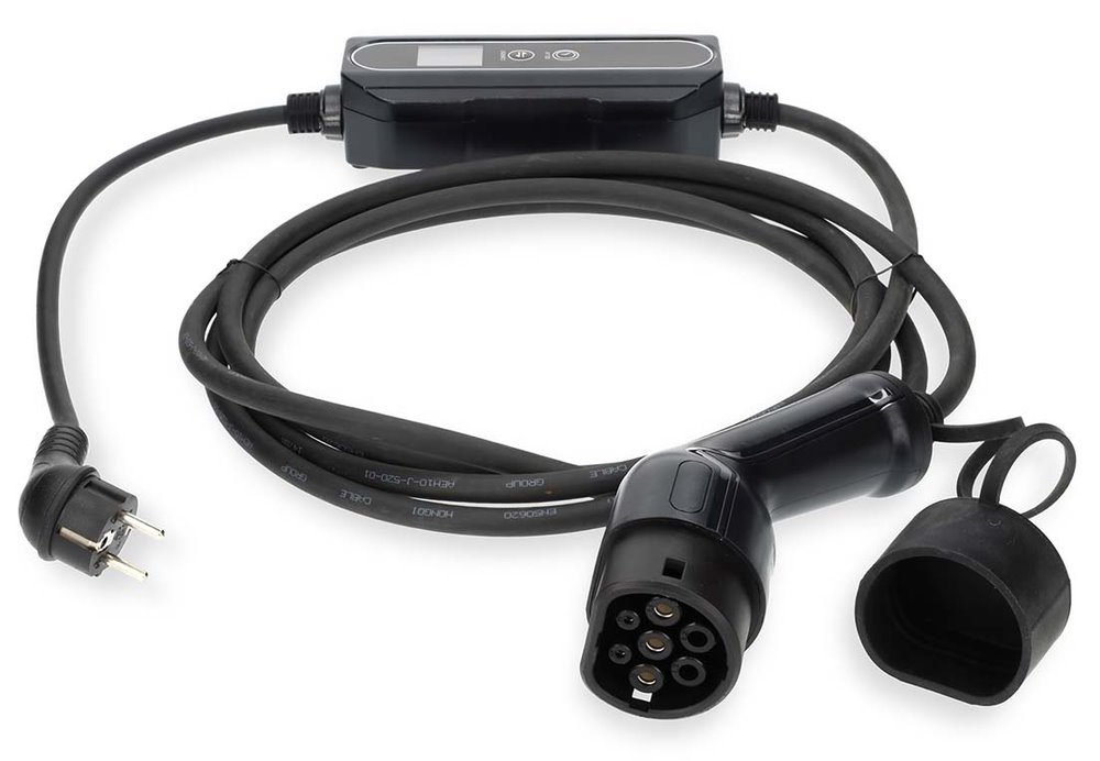 NEDIS cestovní nabíjecí stanice pro elektromobily/ AT-N05V3V3-F 3G1.5/ 1380 / 2300 / 3680 W/ 6 / 8 / 10 / 1 EVCH37KWBK20