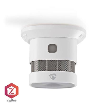 NEDIS chytrý detektor kouře/ Zigbee 3.0/ napájení z baterie/ životnost 10 let/ EN 14604/ Android & iOS/ 85 dB/ ZBDS10WT
