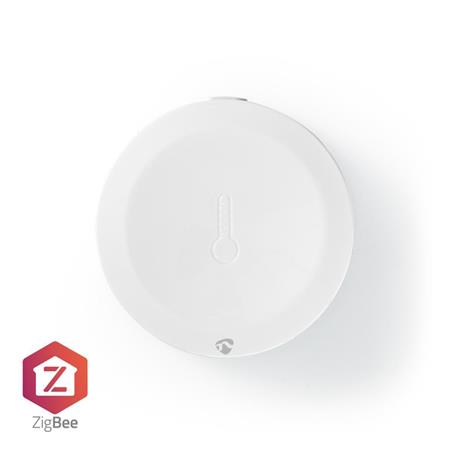 NEDIS chytrý snímač klimatických podmínek/ Android & iOS/ Zigbee/ SmartLife/ baterie CR2450 součástí balení/ bí ZBSC10WT