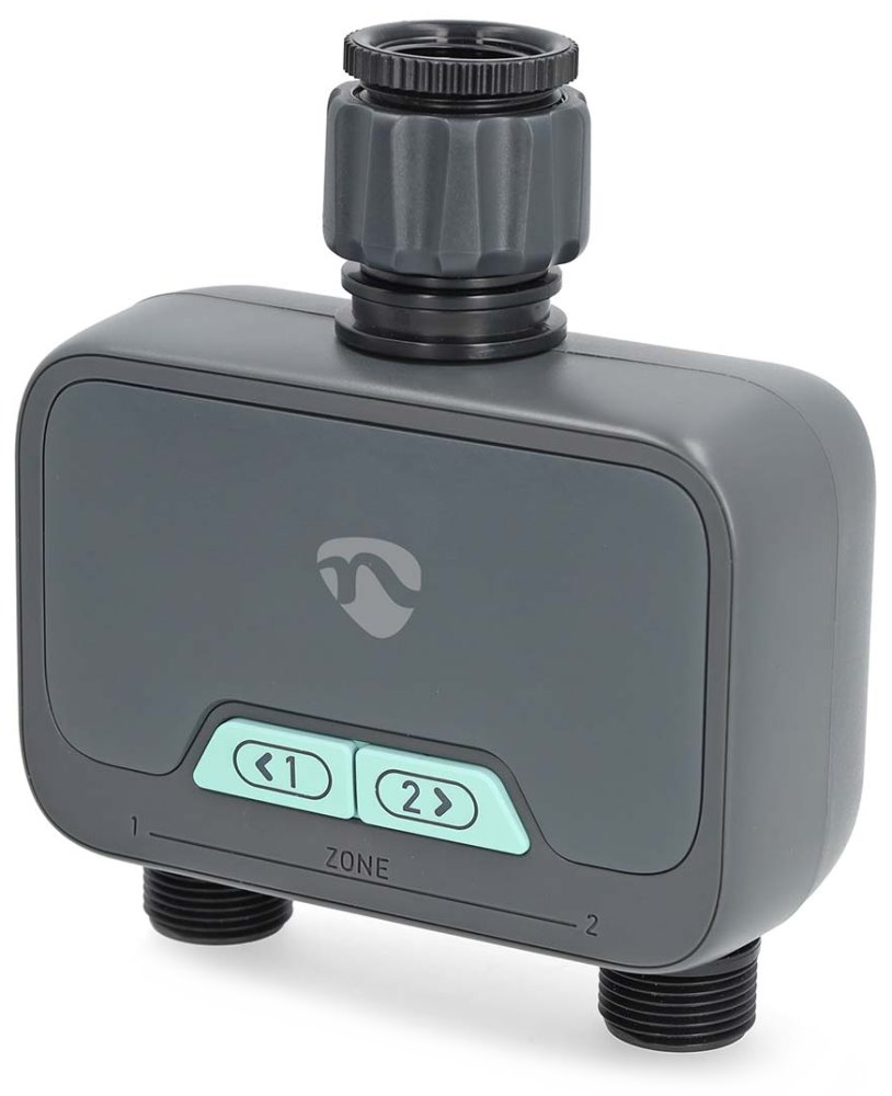 NEDIS chytrý zavlažovací systém/ regulátor průtoku vody/ Bluetooth/ rozsah 3 - 50 °C/ IP54/ Android/ iOS/ šedý BTWV20GY