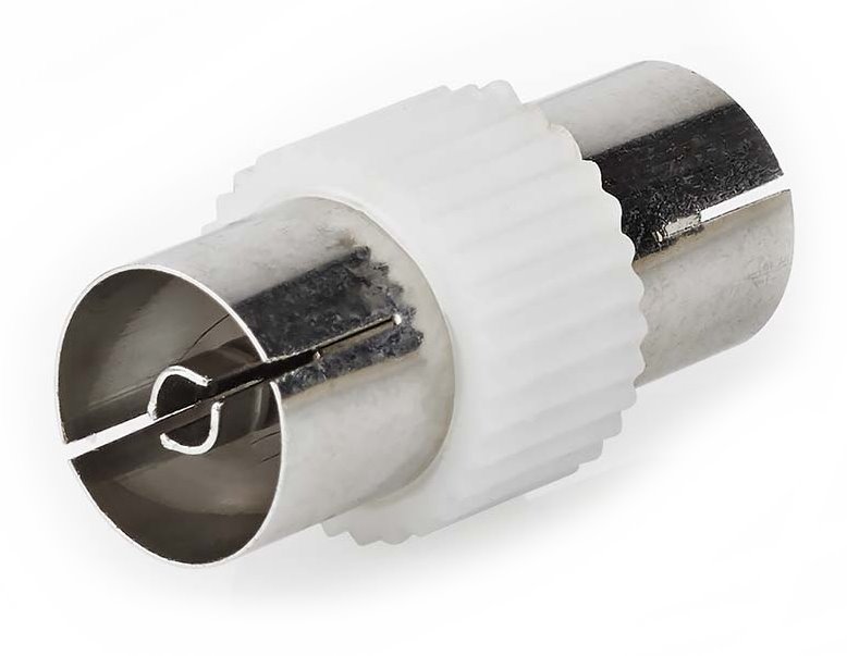 Nedis CSGB40941WT - Koaxiální Adaptér | IEC (Koaxiální) Zásuvka - IEC (Koaxiální) Zásuvka | Bílá barva