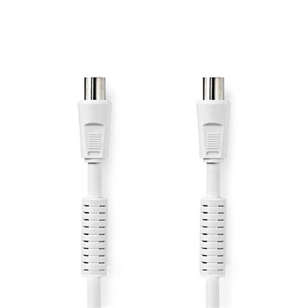 Nedis CSGL40020WT30- Koaxiální Kabel 120 dB | IEC (Koax) Zástrčka - IEC (Koax) Zásuvka | 3 m | Bílá