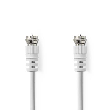 Nedis CSGL41000WT30 - Satelitní a Anténní Kabel | F Zástrčka | F Zástrčka | 75 Ohm | Dvojité Stínění | 3m | Bílá