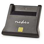 NEDIS čtečka čipových karet CRDRU2SM3BK/ Smart Card ID-1/ eObčanka/ standardní biometrické čipy/ USB 2.0/ černá