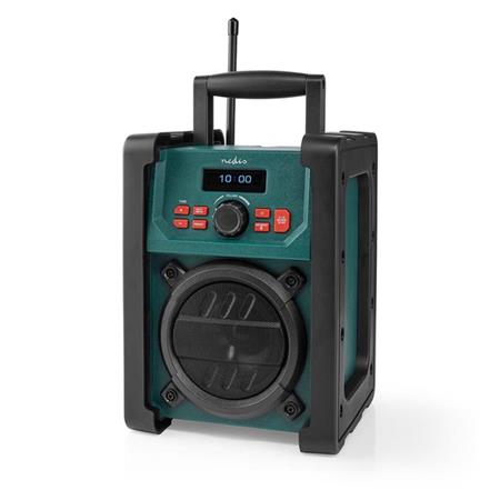 NEDIS digitální rádio/ stolní provedení/ výkon 15W/ DAB+/ FM/ Bluetooth/ IP65/ napájení z baterie/síťové/ čer RDDB3100GN