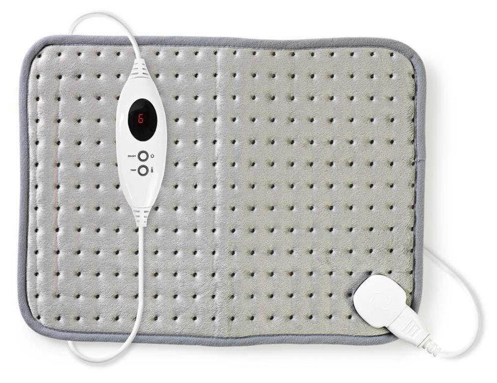 NEDIS elektrická poduška na břicho a záda/ 43 x 32 cm/ 6 nastavení teploty/ ochrana proti přehřátí PEHP110CGY