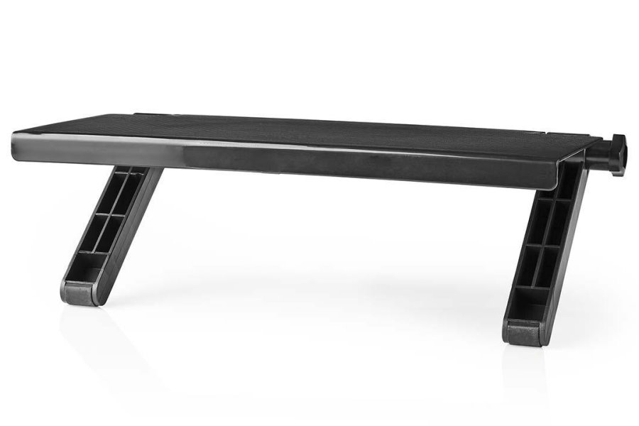 NEDIS ergonomická police nad obrazovku/ multifunkční/ černá ERGOSTS100BK