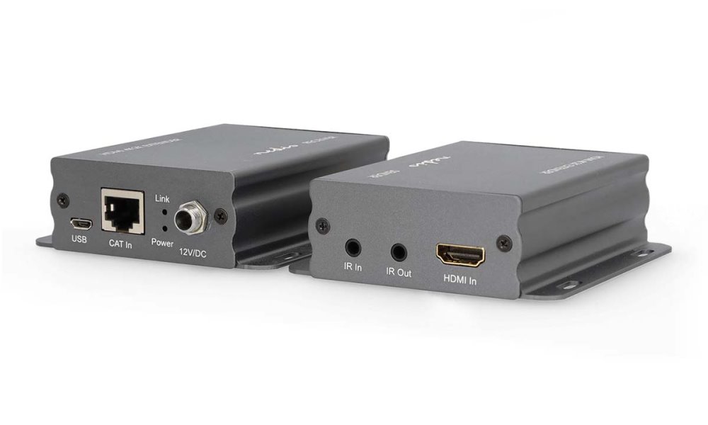 NEDIS HDMI extender/ přes Cat6/ do 50 m/ 4K@30Hz/ 10.2 Gbps/ funkce IR return/ kov/ antracit VREP3460AT